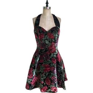 Vintage stunning velvet burgundy black